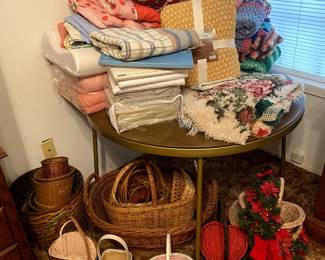 Bedsheets, Blankets, & Baskets