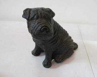 Bronze Sitting Shar Pei