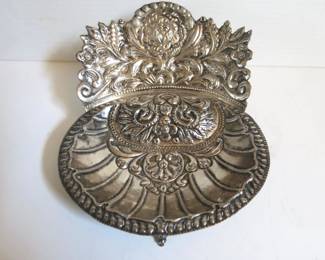 Vintage Spanish Colonial Silver Font