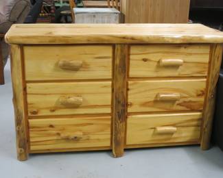 Live Edge Red Cedar Log Dresser