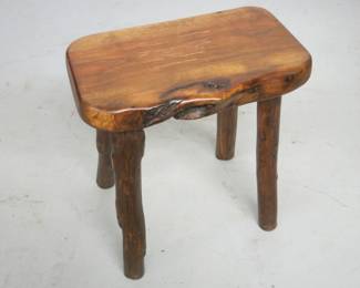 Brutalist Live Edge Stool