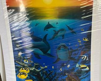 Robert Wyland numbered Lithograph in like new condition