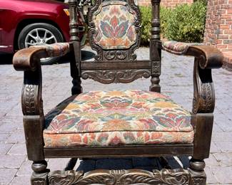 Antique Spanish Gothic Revival Chair