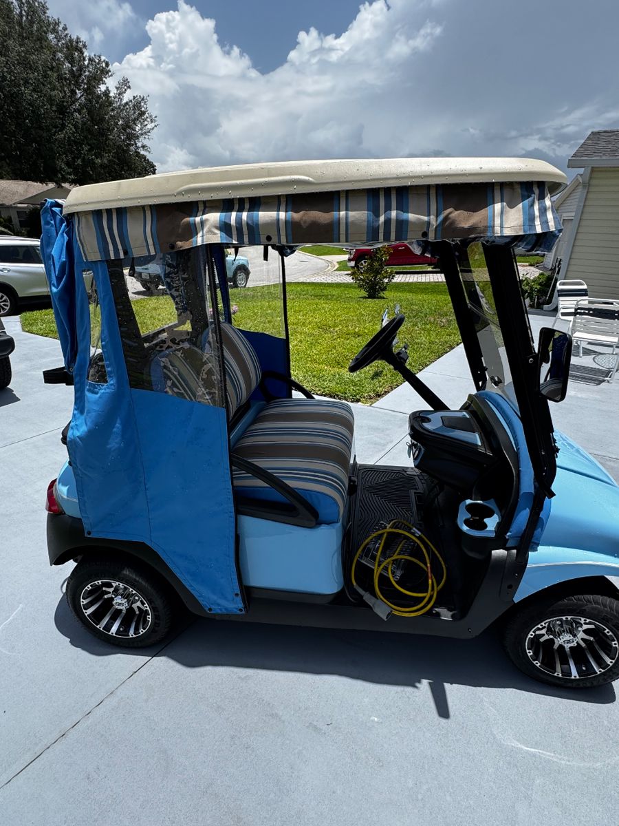 2017 Electric Club Cart Completely refurbished less than a year ago.
New tires, 6 new Trojan batteries, new seat covers and more