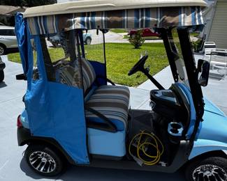 2017 Electric Club Cart Completely refurbished less than a year ago.
New tires, 6 new Trojan batteries, new seat covers and more