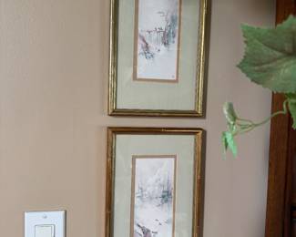 Framed watercolors - Chinese
