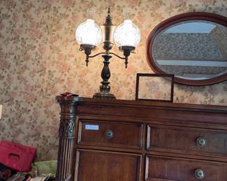 Double Gas Globe style lamp