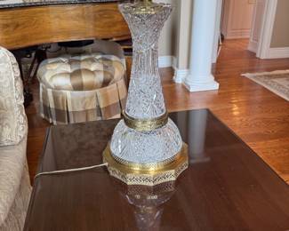 Outstanding American Brilliant Cut Glass Table Lamp - true elegance