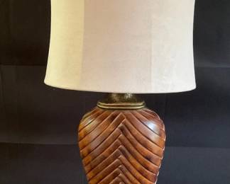 03 Carolyn Kinder By Uttermost Leather Weave Lamp