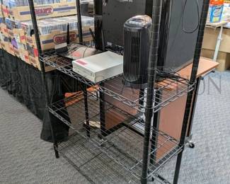BLACK WIRE SHELVING UNIT