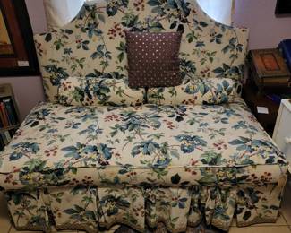 Floral custom designed armless couch