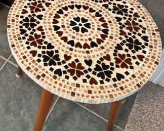 Vintage 1960’s Mosaic Tile End Table