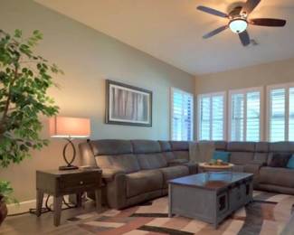 Leather , Reclining sectional. Pristine
