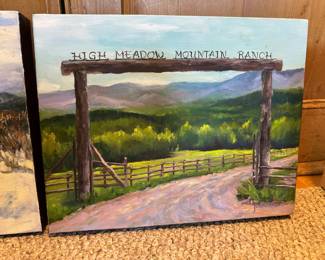 High Meadow Mountain Ranch Acrylic Painting on Canvas by Joyce Donaldson