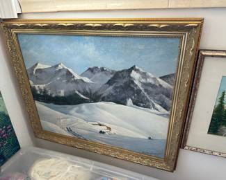 Snowy Mountain Scene by Trey Sacharkopf