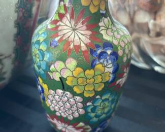 Floral Cloisonné Vase