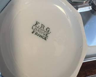 Aluminite Frugier Limoges Porcelain Tea Set