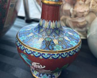 Floral Cloisonné Vase