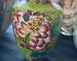 Floral Cloisonné Vase