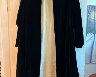 Benton Black Velvet Swing Coat