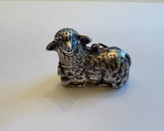 R M Trush Sterling Lamb Ornament