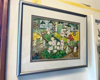 Watercolor Painting "Corner Stall Pike Place Market" by Sheila K. Newman