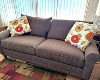 Bassett Brown Upholstered Sofa