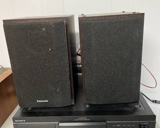 Panasonic Bookshelf Speakers, Sony Digital Audio CD Player – CDP-XA20ES