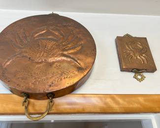 Copper Crab Mold Dishes