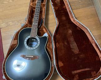 1982 Ovation Ultra 1527 Silver Burst Guitar with Case