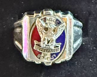 Sterling Eagle Scout ring