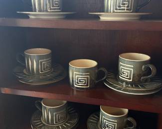 Mikasa Potters Craft "Firesong" Cup and Saucer Sets