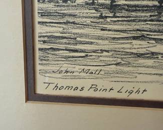 Framed & Matted Print "Thomas Point Lighthouse" by John Moll