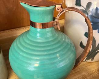 Bauer Pottery Green Carafe Pitcher