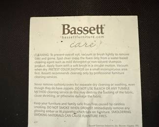 Bassett Brown Upholstered Sofa