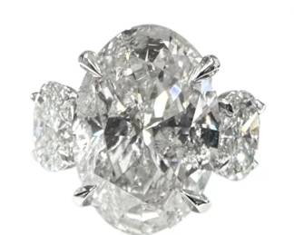7.9Ct Diamond Solitaire Ring 18k White Gold Appraised at 200k