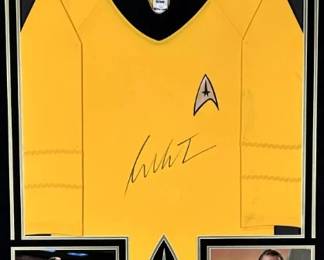 William Shatner Capt Kirk Signed Autographed Framed Shirt JSA Authentication