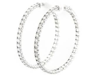 6.30CT NATURAL BRILLIANT DIAMONDS EARRINGS 18K