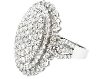 5.42Ct Diamond Ring 18K White Gold