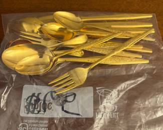 Gold plated flatware $65 obo