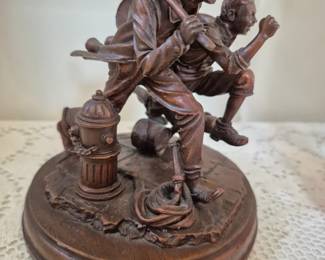Bronze Fireman statue