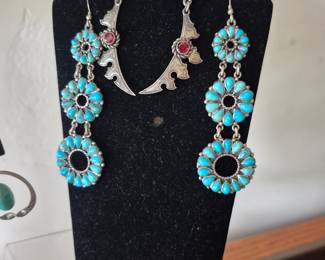 Lovely Turquoise and silver earrings. Perfect gift for Mom!