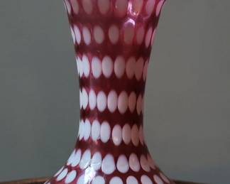 Early Fenton Coin dot vase.
