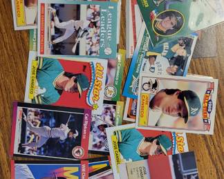 Jose conseco and other 90s baseball cards.