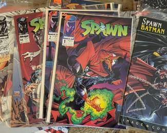 Nice run of Spawn comics including Spawn 1 . Owner has many other image 1sts not shown.