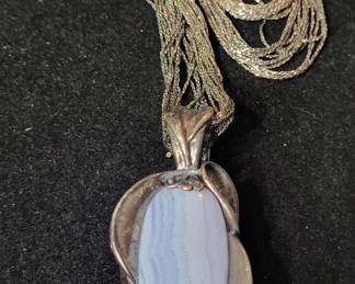Carolyn Pollack designer jewelry sterling necklace and pendant.