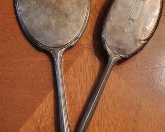 Sterling silver vanity set.
