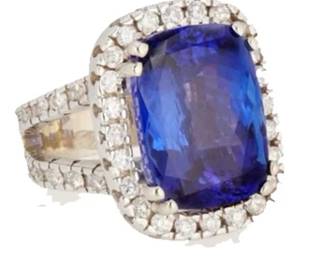 Tanzanite and Diamond Ring
