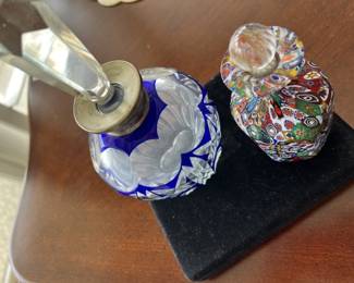 Millifiori (Italy/1950 Perfume Bottle Antique Bohemian Czech Perfume Bottle
