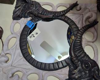 #87 Resin/Elephant Mirror - 13x13 $40.00
